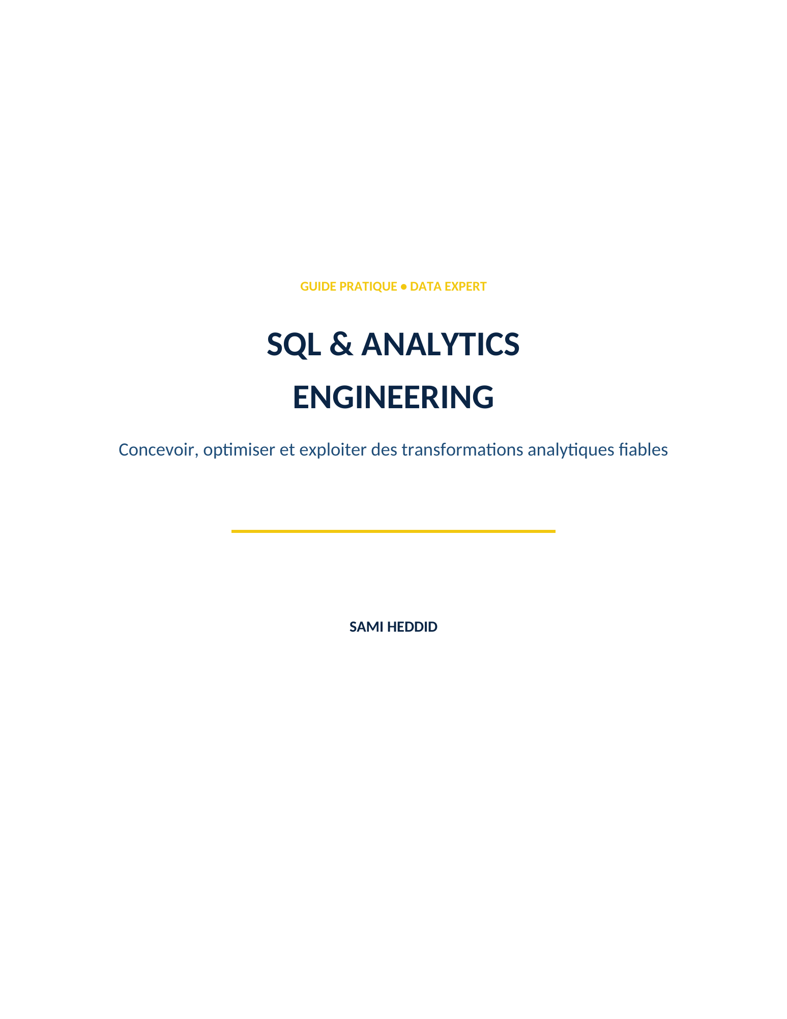 Couverture SQL & Analytics Engineering